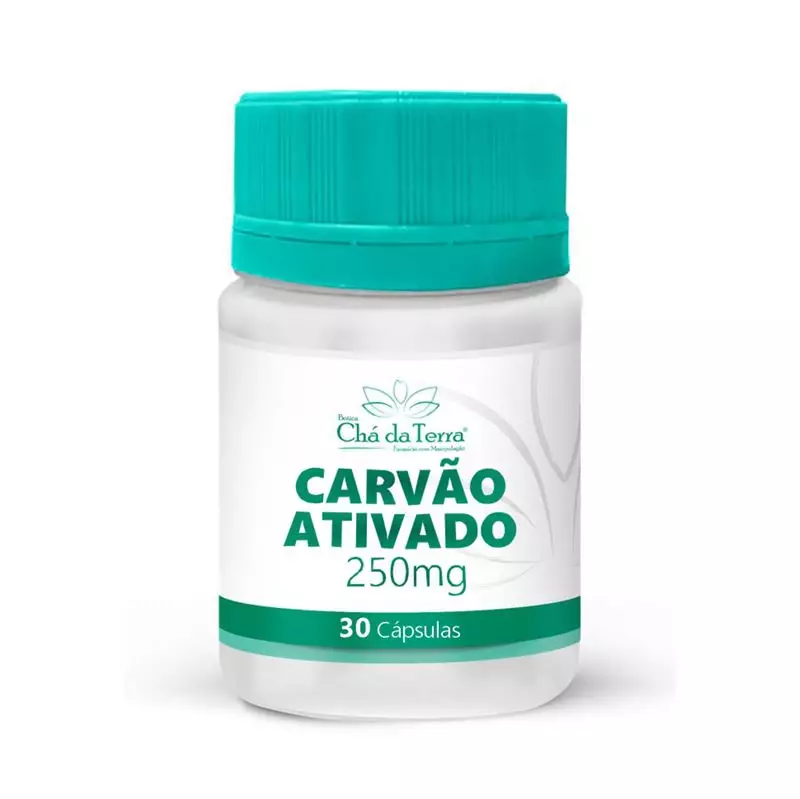 Carvão Ativado 250mg 30 Cápsulas