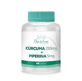 Cúrcuma 250mg + Piperina 5mg 60 Cápsulas