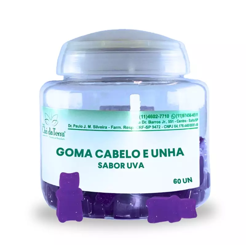 Goma Cabelo e Unha 30 Unidades