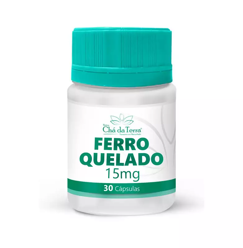Ferro Quelado 15mg 30 Cápsulas