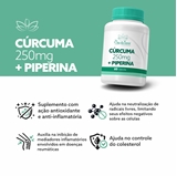 Cúrcuma 250mg + Piperina 5mg 60 Cápsulas